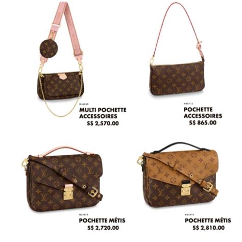 lv bags singapore price|Lv handbags price list.